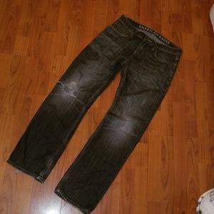 Ae slim straight 29 x 30 black denim